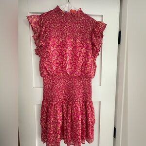 Aqua Vibrant Pink Textured Top